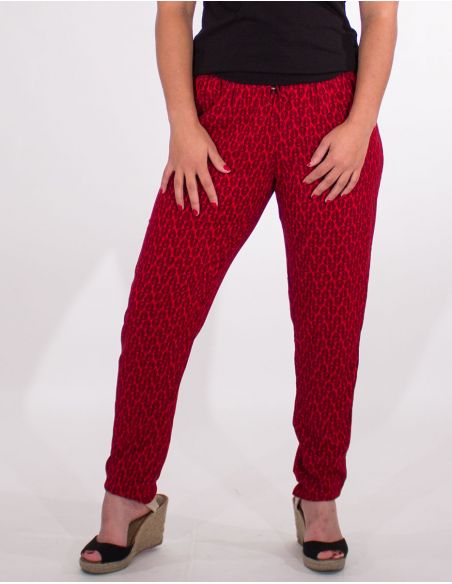 Pantalon viscosa estampado paon