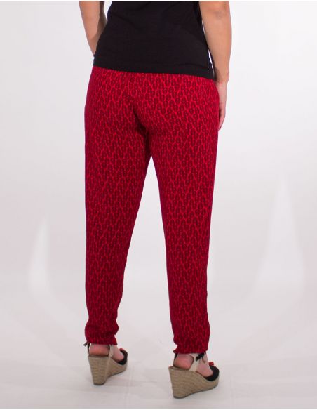 Pantalon viscosa estampado paon