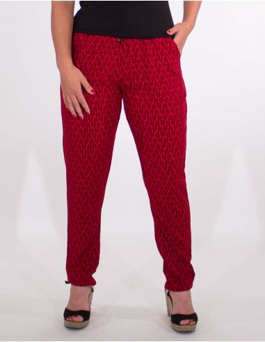 Pantalon viscosa estampado paon