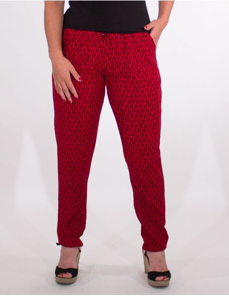 Pantalon viscosa estampado paon