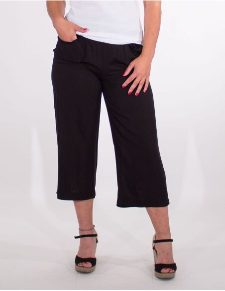 Pantalon viscosa ancho liso