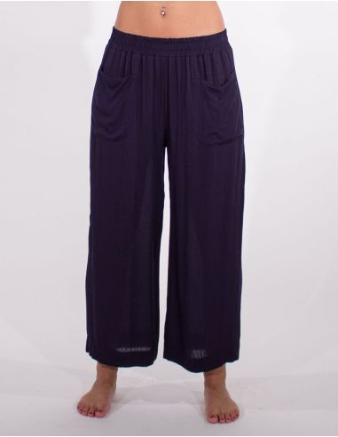 Pantalon viscosa ancho liso