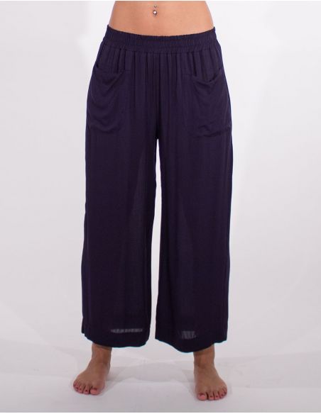 Pantalon viscosa ancho liso