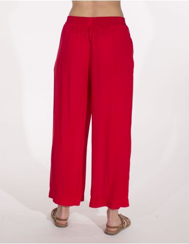 Pantalon viscosa ancho liso