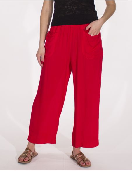 Pantalon viscosa ancho liso