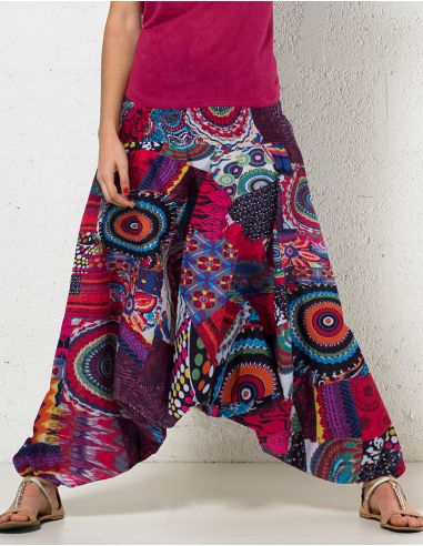Sarouel mujer 3 en 1 algodon estampado 