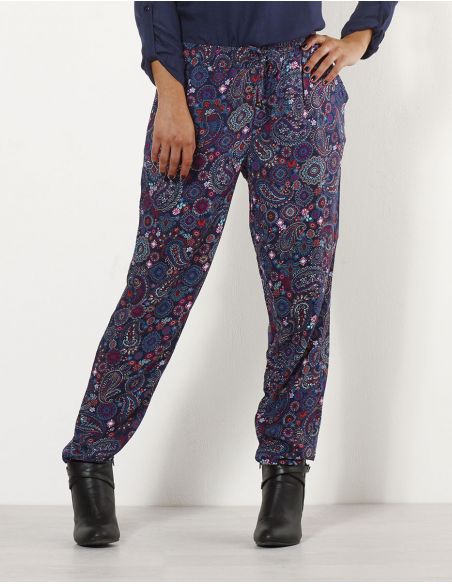 Pantalón viscosa twill estampado jaipur