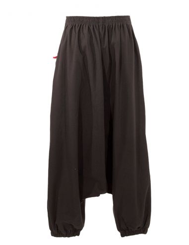 Sarouel algodón con bordados y pompones