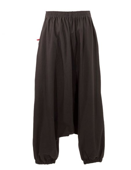 Sarouel algodón con bordados y pompones