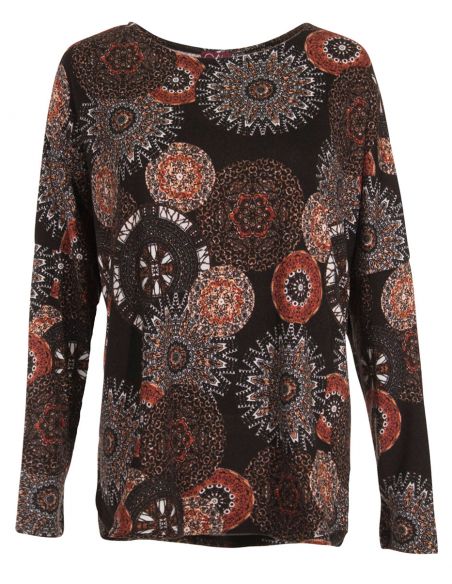 Jersey malla 95% poliéster 5% elastano estampado afro