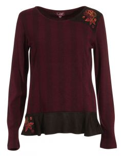 Jersey malla 63% poliéster 32% viscosa 5% elastano bordado 2