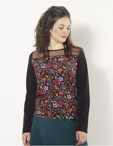 Jersey malla poliéster estampado primavera