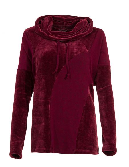 Jersey malla chenille poliéster con patchs