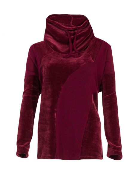 Jersey malla chenille poliéster con patchs