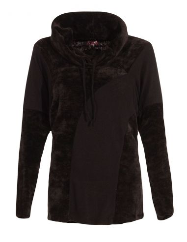 Jersey malla chenille poliéster con patchs