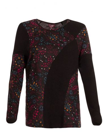 Jersey fino malla 74% viscosa 21% poliéster 5% elastano patchs estampado laure