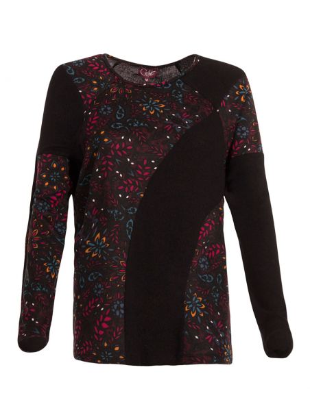 Jersey fino malla 74% viscosa 21% poliéster 5% elastano patchs estampado laure