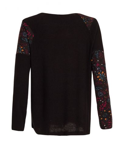 Jersey fino malla 74% viscosa 21% poliéster 5% elastano patchs estampado laure