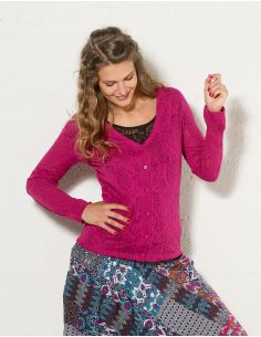 Veste malla 60% algodon 40% poliester devore mangas largos