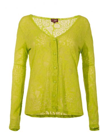 Veste malla 60% algodon 40% poliester devore mangas largos