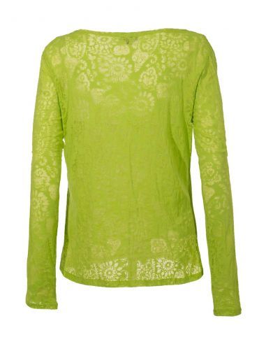 Veste malla 60% algodon 40% poliester devore mangas largos