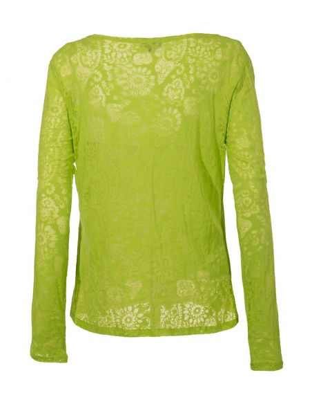 Veste malla 60% algodon 40% poliester devore mangas largos