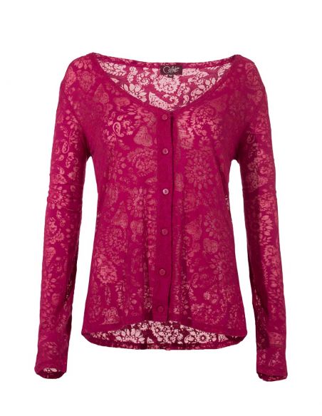 Veste malla 60% algodon 40% poliester devore mangas largos