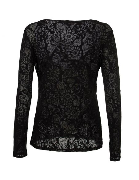 Veste malla 60% algodon 40% poliester devore mangas largos