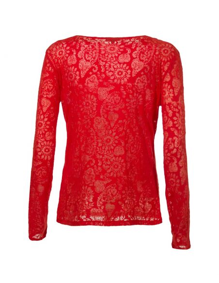 Veste malla 60% algodon 40% poliester devore mangas largos