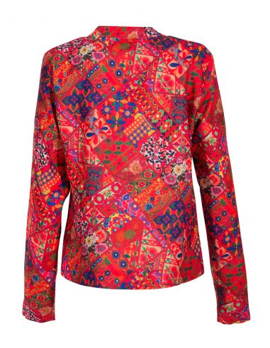 Chaqueta poliester estampado tamel