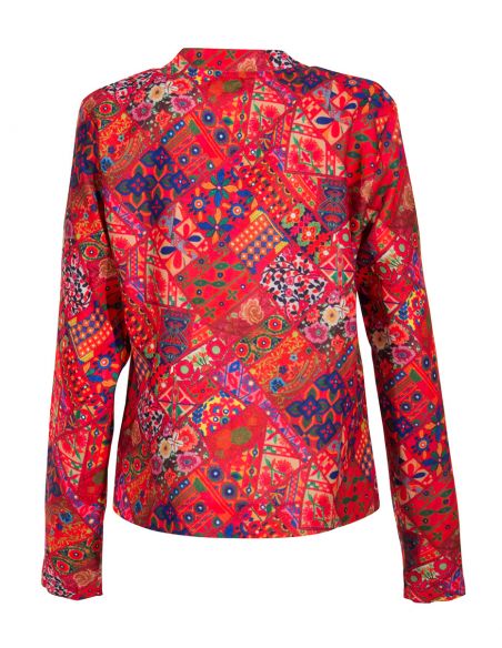 Chaqueta poliester estampado tamel