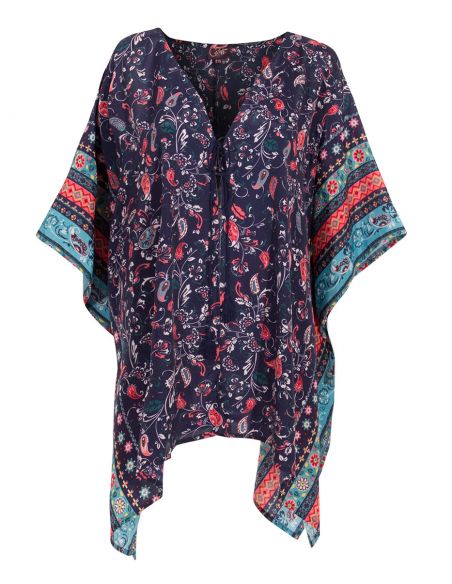 Chaqueta poliester mangas cortas estampado osaka