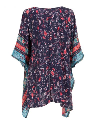 Chaqueta poliester mangas cortas estampado osaka