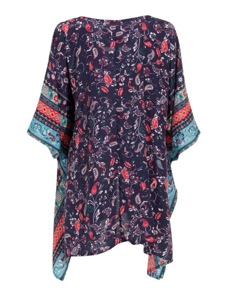 Chaqueta poliester mangas cortas estampado osaka