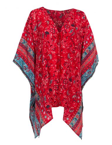 Chaqueta poliester mangas cortas estampado osaka