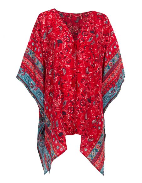 Chaqueta poliester mangas cortas estampado osaka