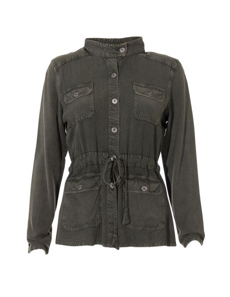 Chaqueta viscosa sw con bolsillos mangas largas