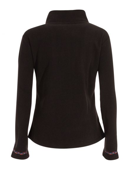 Chaqueta malla poliéster polar bordado