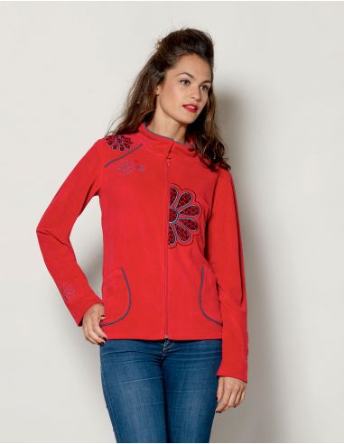 Chaqueta malla poliester terciopelo