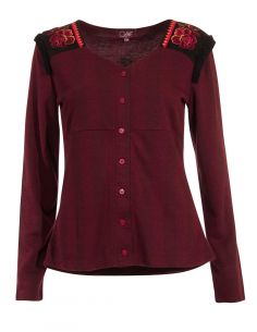 Chaqueta malla 63% poliéster 32% viscosa 5% elastano bordada 2