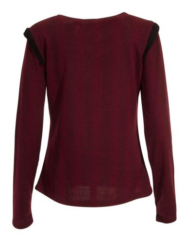 Chaqueta malla 63% poliéster 32% viscosa 5% elastano bordada