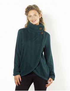 Chaqueta malla 63% poliéster 32% viscosa 5% elastano  2