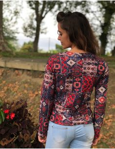 Chaqueta 95% poliéster 5% elastano forro poliéster estampado delhi 2