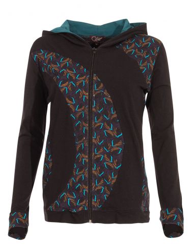 Chaqueta malla 97% algodón 3% elastano estampado gabon