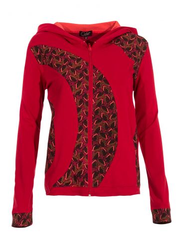 Chaqueta malla 97% algodón 3% elastano estampado gabon