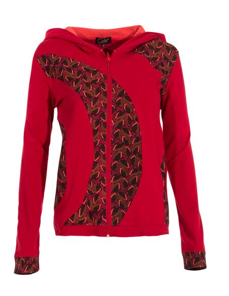 Chaqueta malla 97% algodón 3% elastano estampado gabon