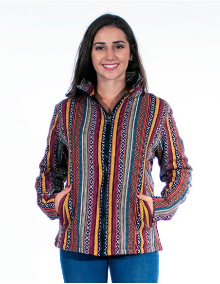 Chaqueta algodon zip doblada polar gueri ajustable cuello oficial