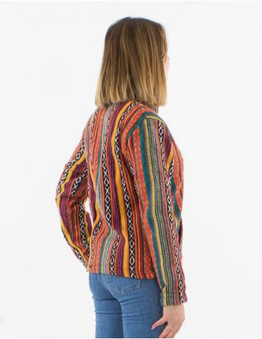 Chaqueta algodon zip doblada polar gueri ajustable cuello oficial