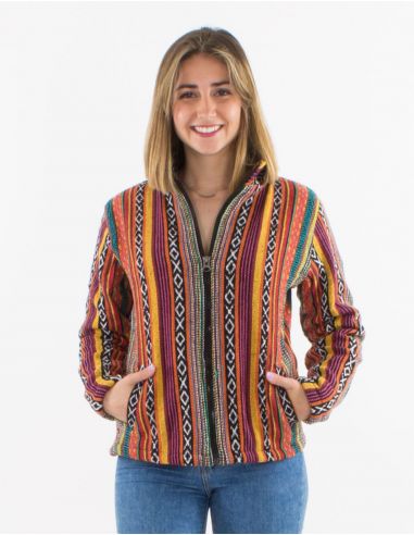 Chaqueta algodon zip doblada polar gueri ajustable cuello oficial