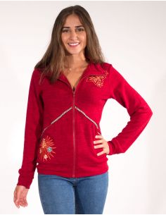 Chaqueta malla 95% poliester 5% elastano bordada 